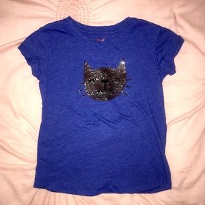 Girls T-Shirt with Reversible Sequins